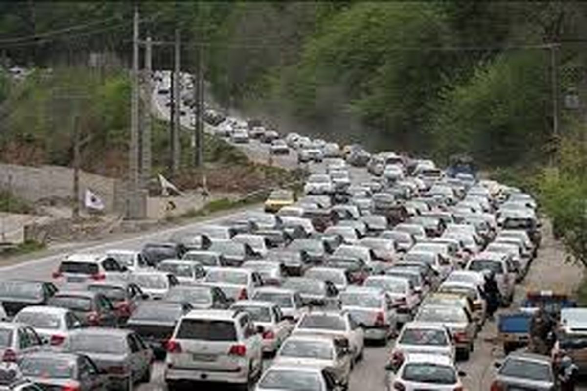 وجود ترافیک سنگین در جاده‌های مازندران
