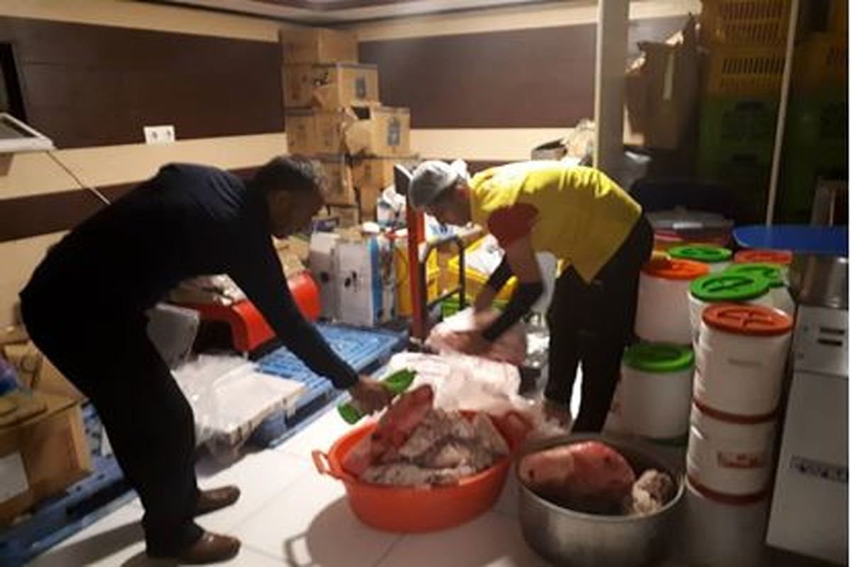 امحاء ۱۳۷ کیلوگرم مواد گوشتی غیربهداشتی در قشم