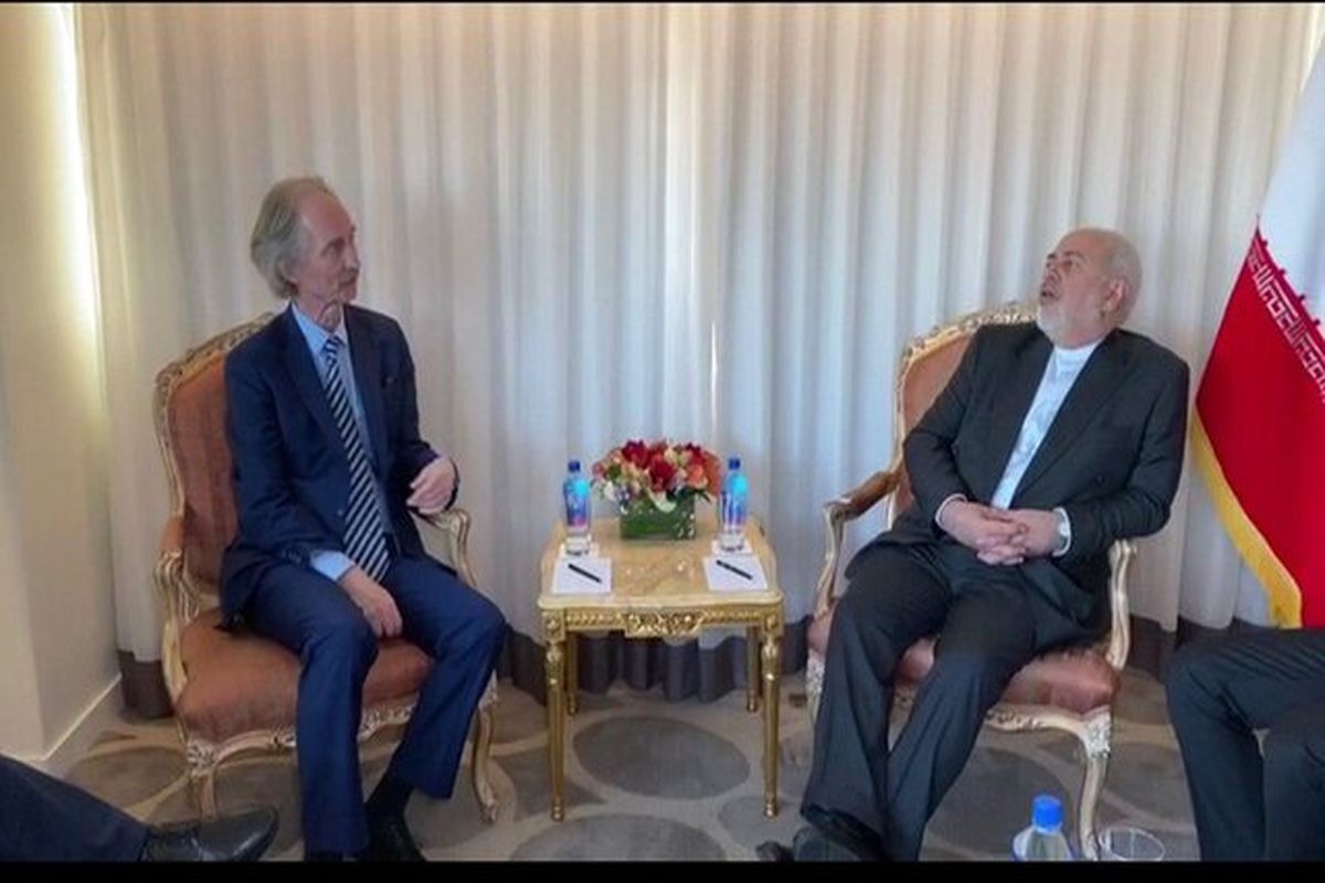 دیدار ظریف و نماینده سازمان ملل در امور سوریه