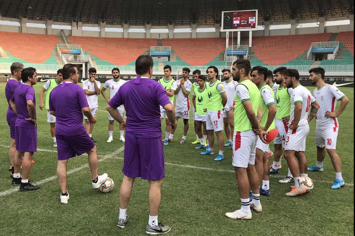 آخرین تمرین تیم فوتبال المپیک ایران برگزار شد