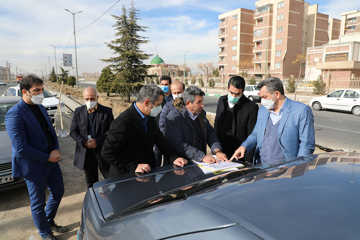 بازدید رئیس و اعضای شورای اسلامی شهر اندیشه از پروژه بازگشایی بلوار نیلوفر