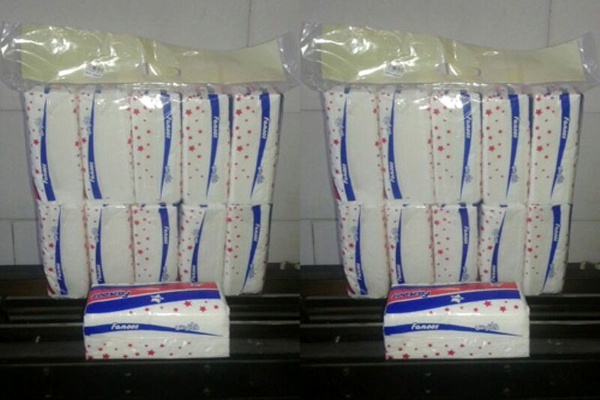 پلمپ کارگاه غیر مجاز بسته بندی دستمال کاغذی در ساوه