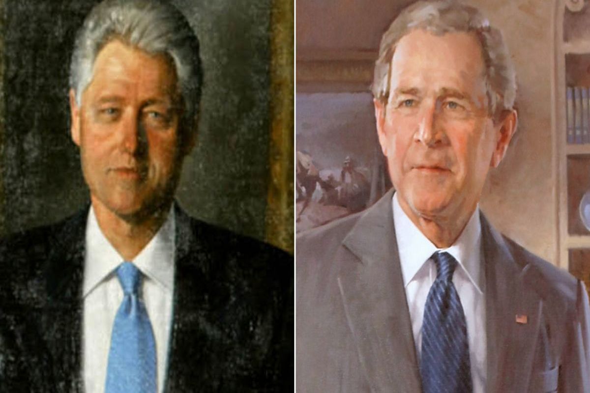 تصاویر بوش و کلینتون به انباری کاخ سفید منتقل شد