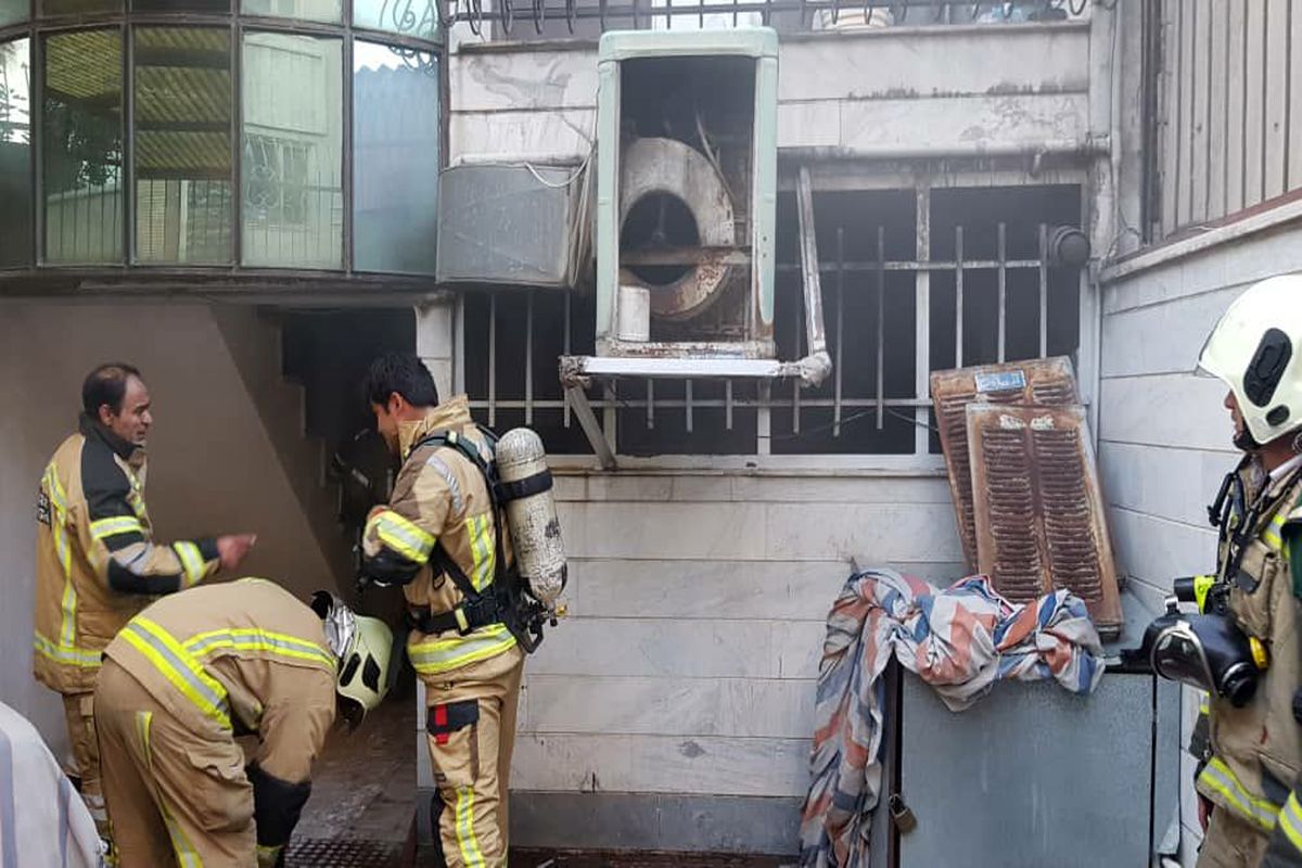 آتش سوزی یک ساختمان مسکونی در پایتخت