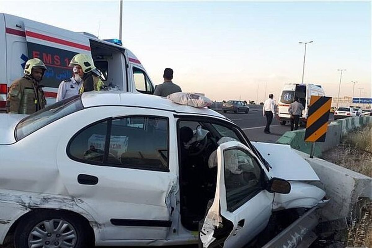 تصادف زنجیره‌ای در بلوار ایران خودرو