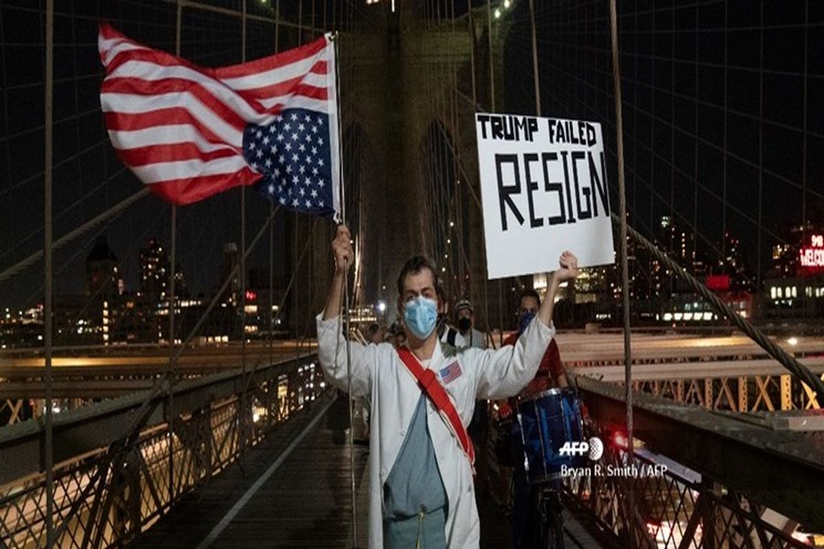 اعتراض مردم نیویورک علیه ترامپ/عکس