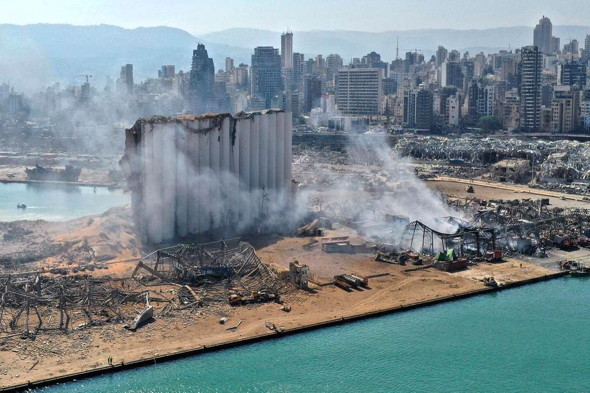 بندر بیروت یک ماه بعد از انفجار / فیلم