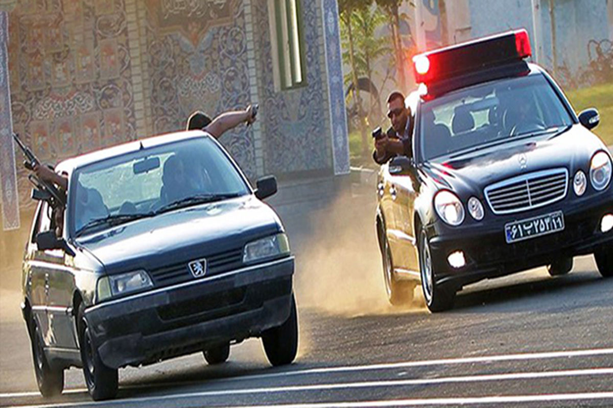تعقیب و گریز نفس گیر پلیس و سارق خودرو در خیابان دماوند تهران