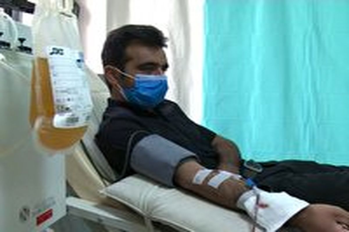 اهدای پلاسما خون بهبود یافتگان کرونا در پایگاه انتقال خون شاهرود