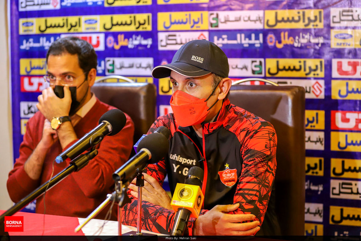 کنفرانس خبری گل‌محمدی در ورزشگاه شهید کاظمی