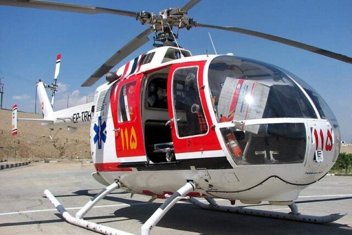 نجات جان کودک ۱۱ ساله با بالگرد اورژانس ۱۱۵