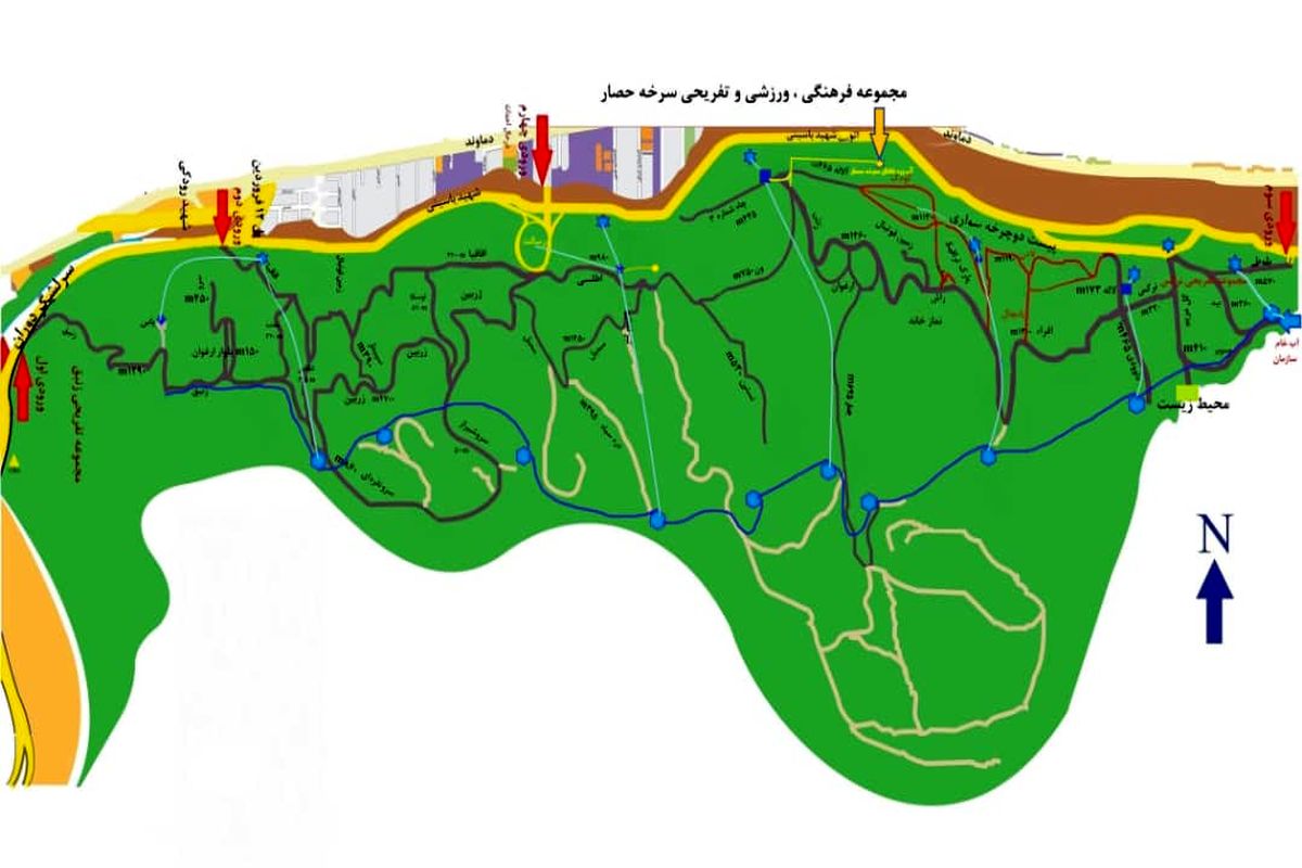توسعه شبکه آبیاری مکانیزه در بوستان جنگلی سرخه حصار
