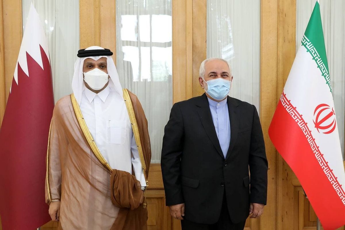ظریف با وزیر خارجه قطر دیدار کرد