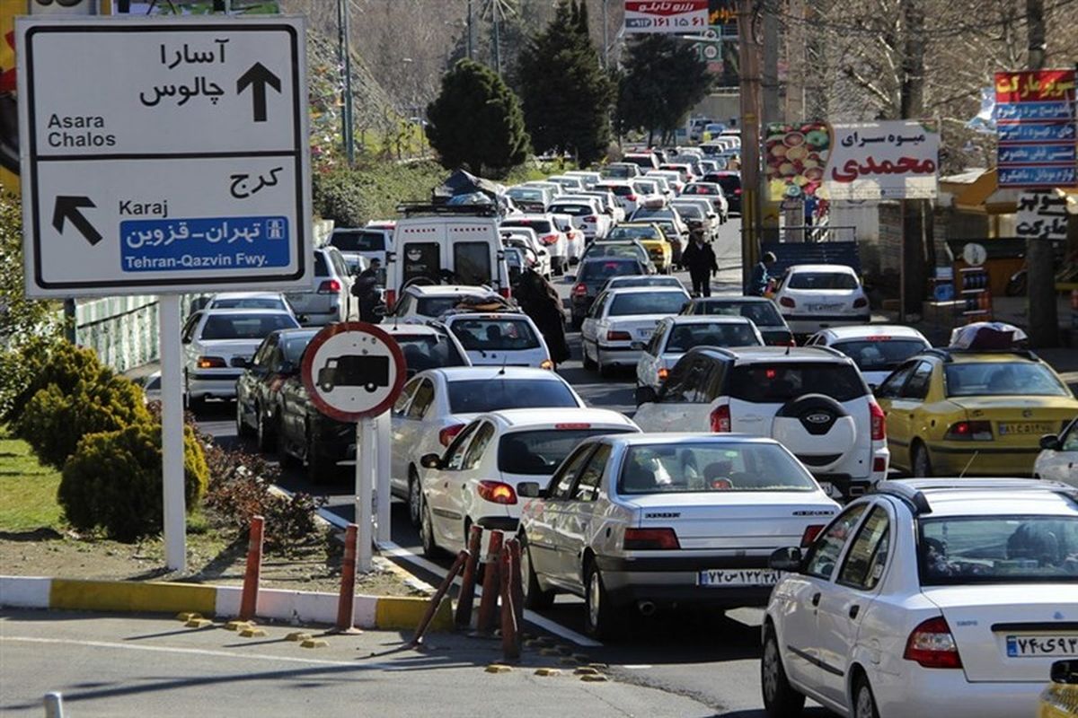 ترافیک پر حجم در جاده‌های مازندران
