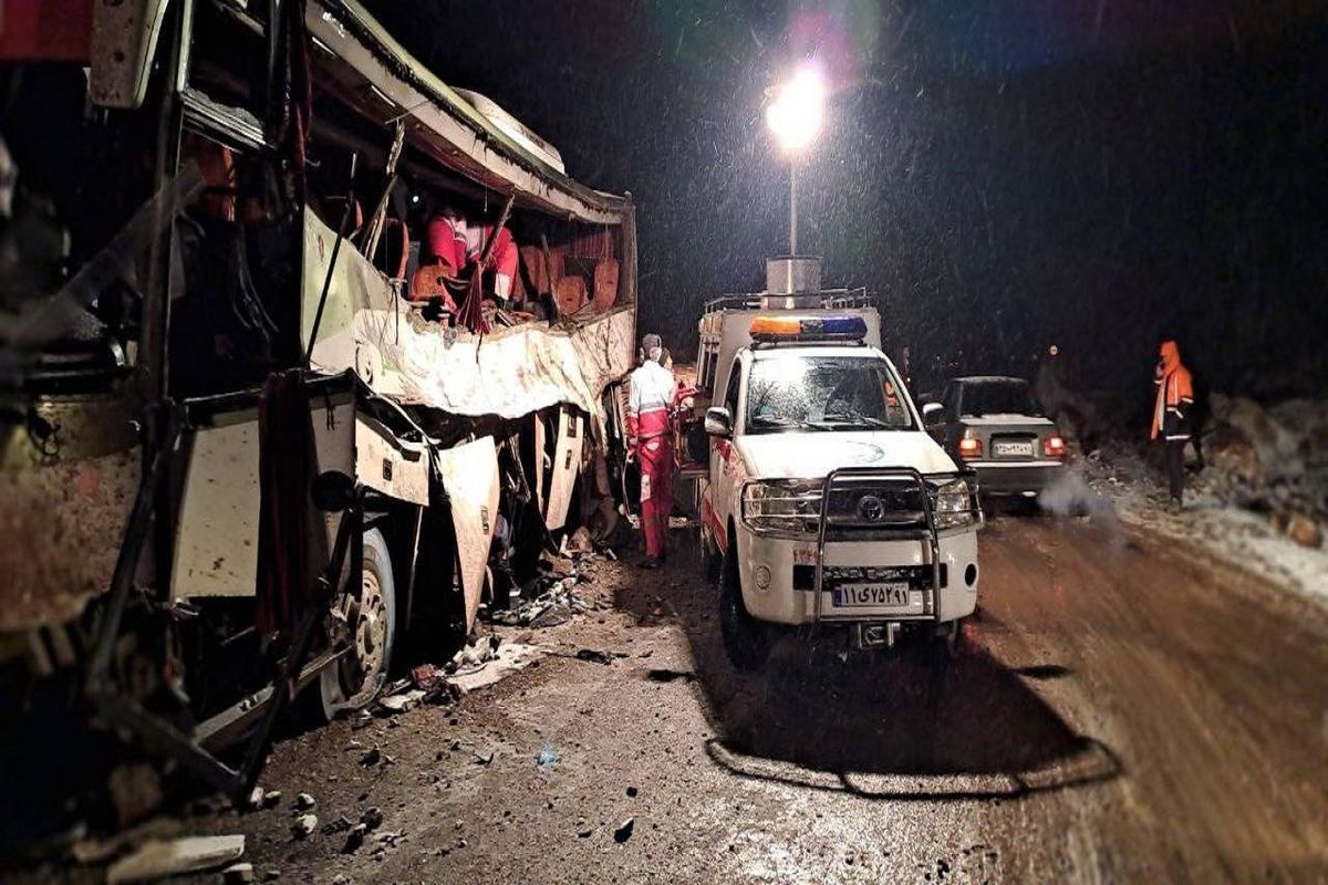 فوت ۳ نفر براثر واگونی اتوبوس عقاب اسکانیا در جاده اردبیل