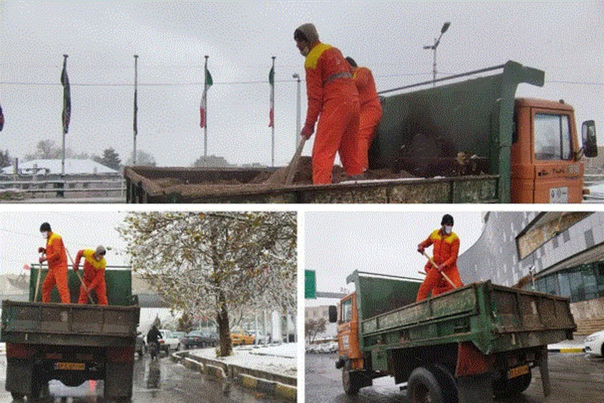 عملیات برف روبی و یخ زدایی معابر در سطح شهر قزوین آغاز شده است