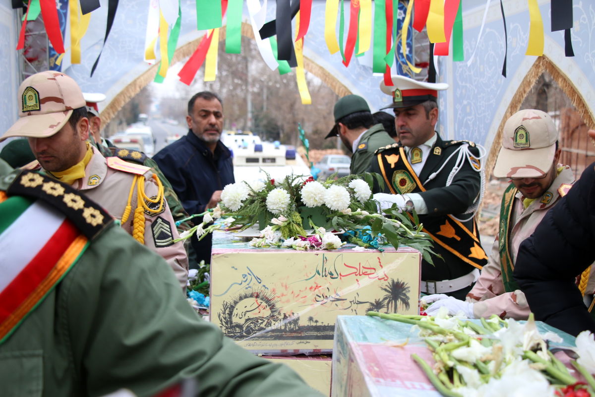 وداع و تدفین شهید گمنام در نیکشهر و زاهدان