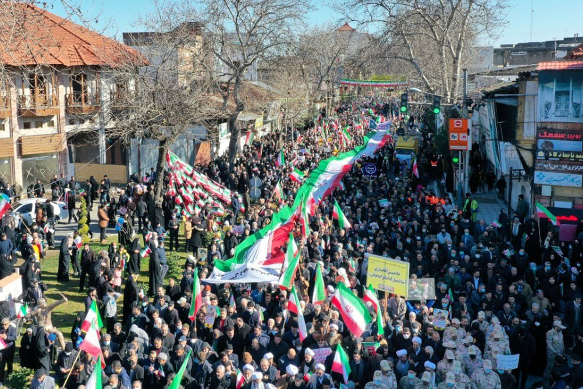 حضور پرشور مردم مازندران در راهپیمایی ۲۲ بهمن + تصاویر