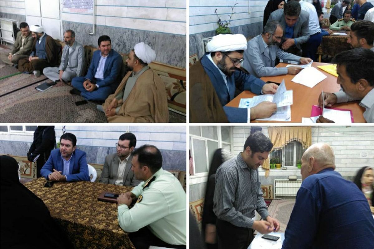 میز خدمت دادگستری در مسجد هادی آباد قزوین برگزار شد