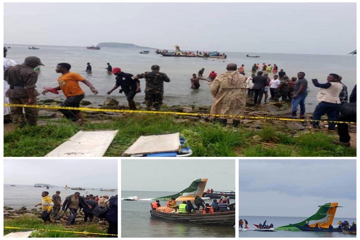 سقوط یک هواپیمای مسافربری در دریاچه ویکتوریای تانزانیا/ ۱۵ نفر نجات پیدا کردند