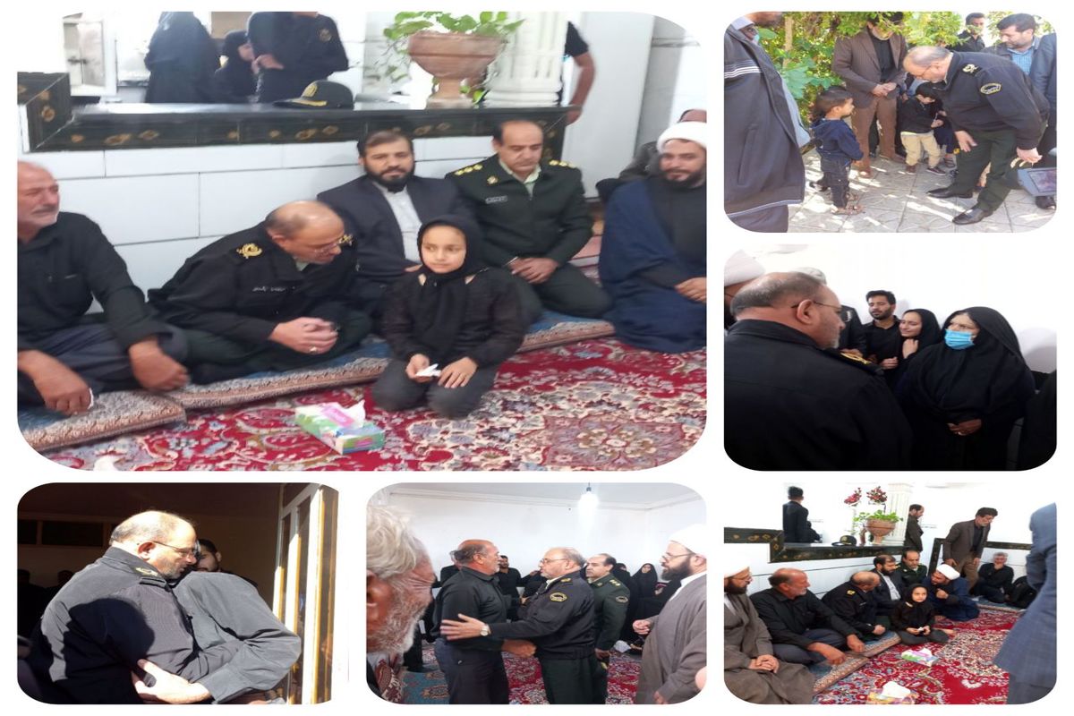 دیدار فرمانده انتظامی کرمان با خانواده «شهید» حادثه تروریستی پاسگاه بمپور