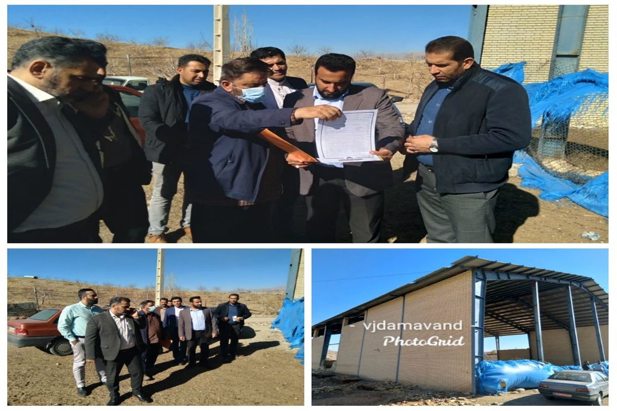 بازدید افشین هادی چگینی از روند اجرای پروژه سالن ورزشی روستای وادان