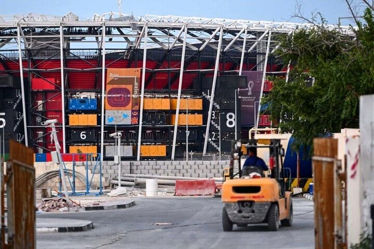 لحظه جمع آوری استادیوم ۹۷۴ قطر+ تصاویر