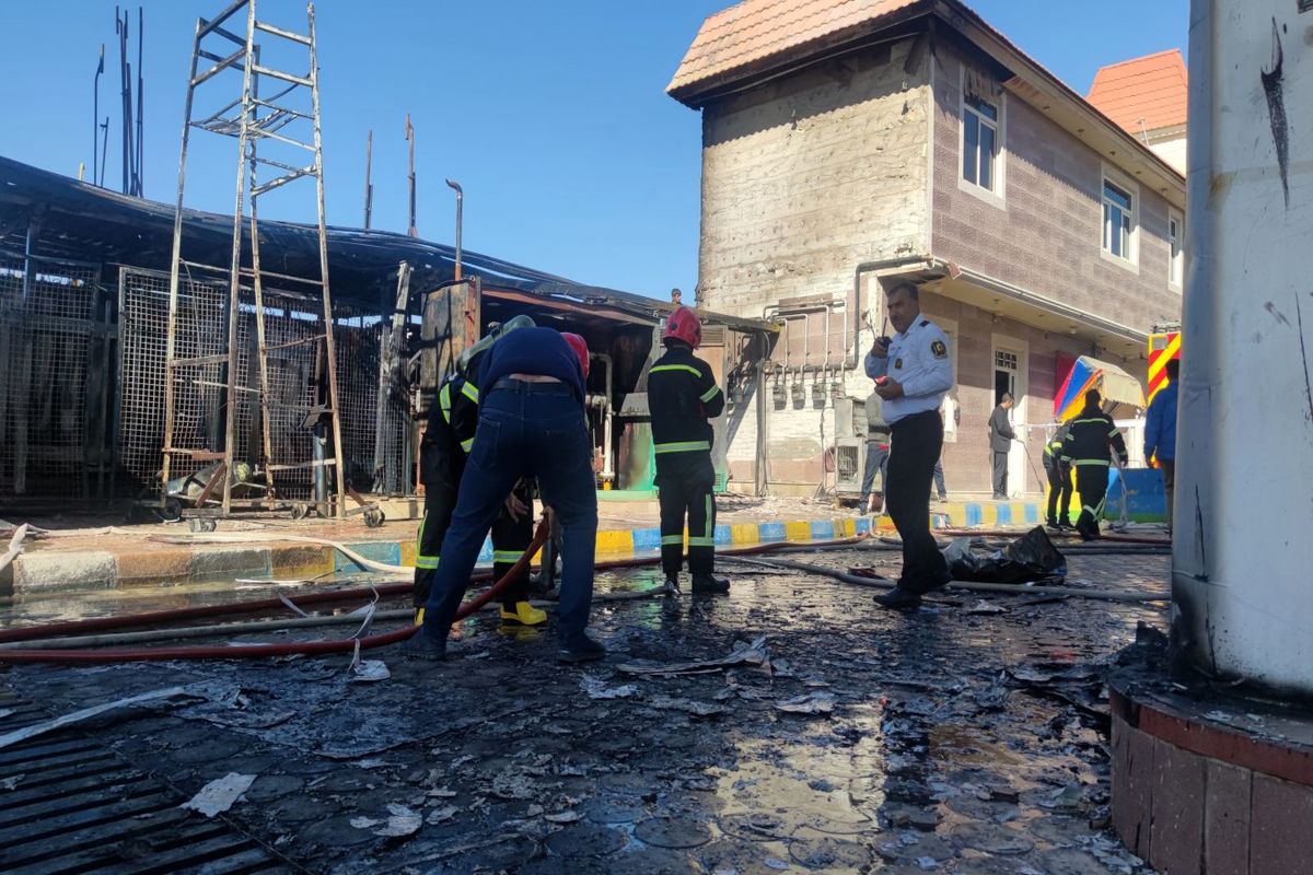 انفجار جایگاه سوخت سی ان جی در یاسوج