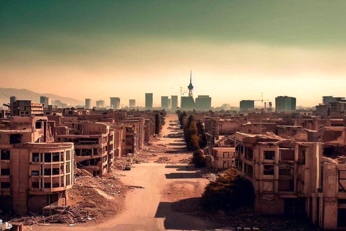 تصاویر تکان‌دهنده هوش مصنوعی از تهران پس از زلزله!