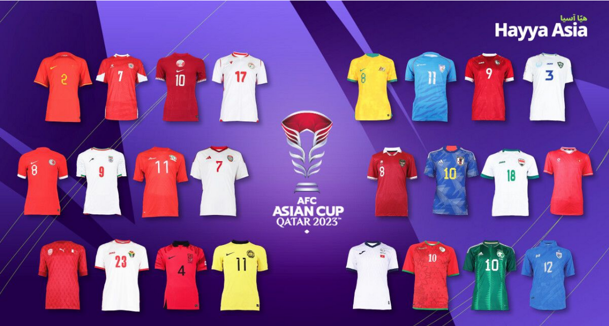 رونمایی از لباس تیم های ملی حاضر در مسابقات جام ملت های آسیا
