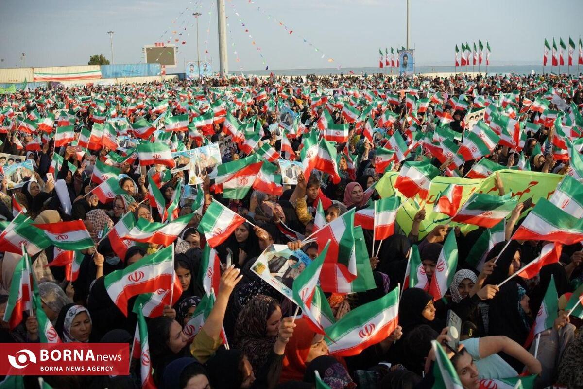 حضور رییس جمهور در اجتماع پرشور مردم بندرعباس