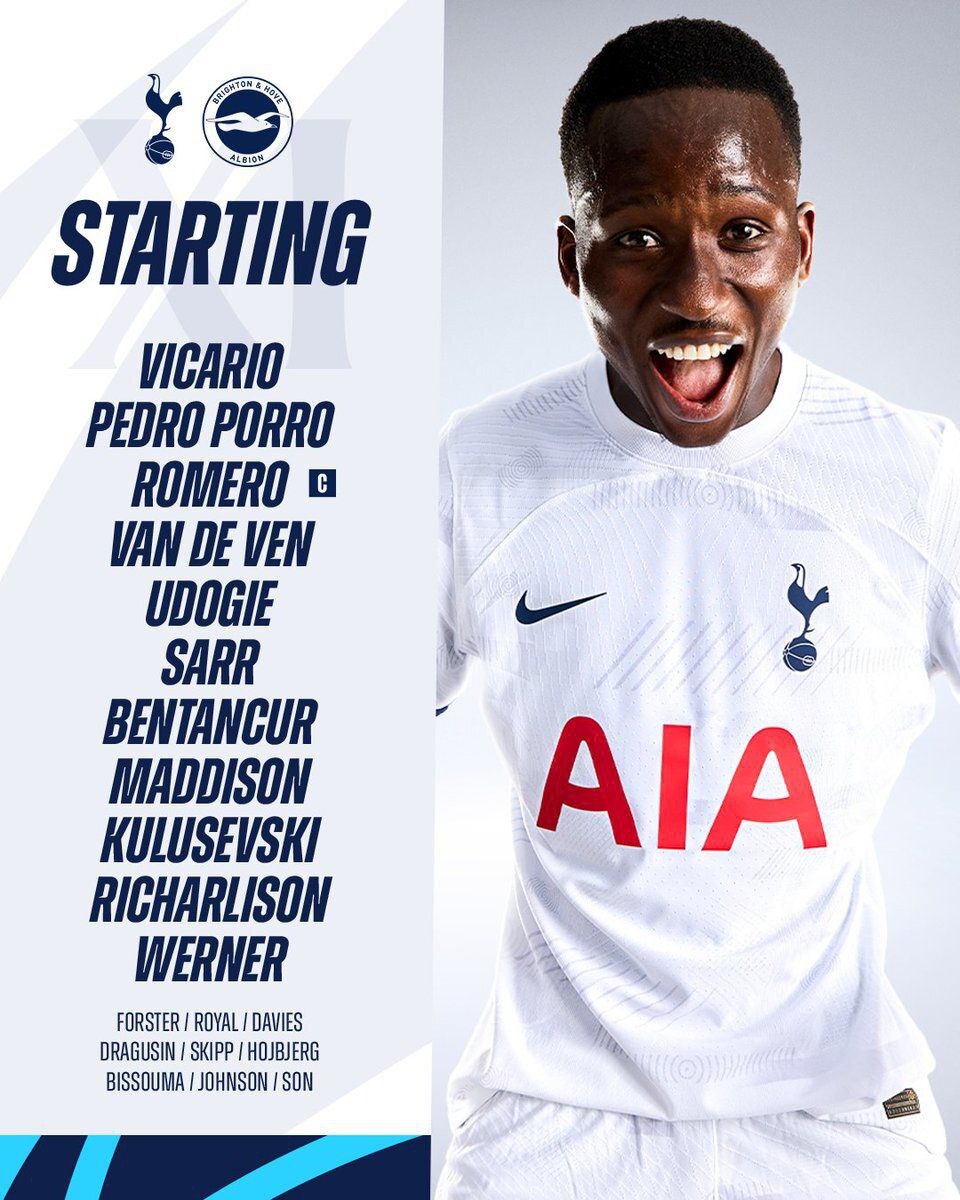 اعلام ترکیب تاتنهام برابر برایتون اعلام ترکیب تاتنهام برابر برایتون