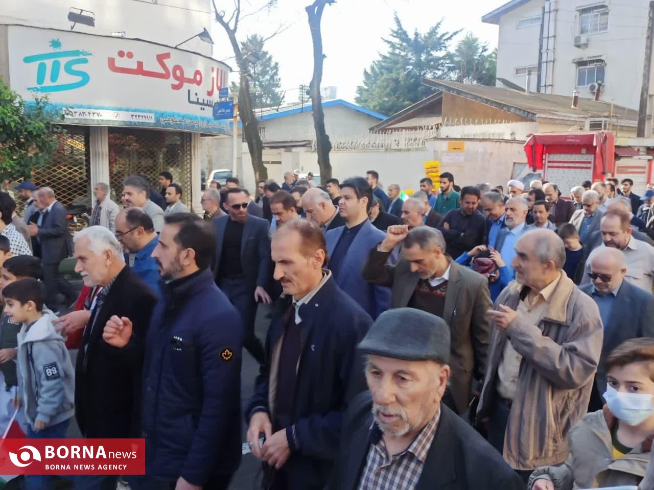 حضور جامعه ورزش گیلان در راهپیمایی یوم الله ۲۲ بهمن