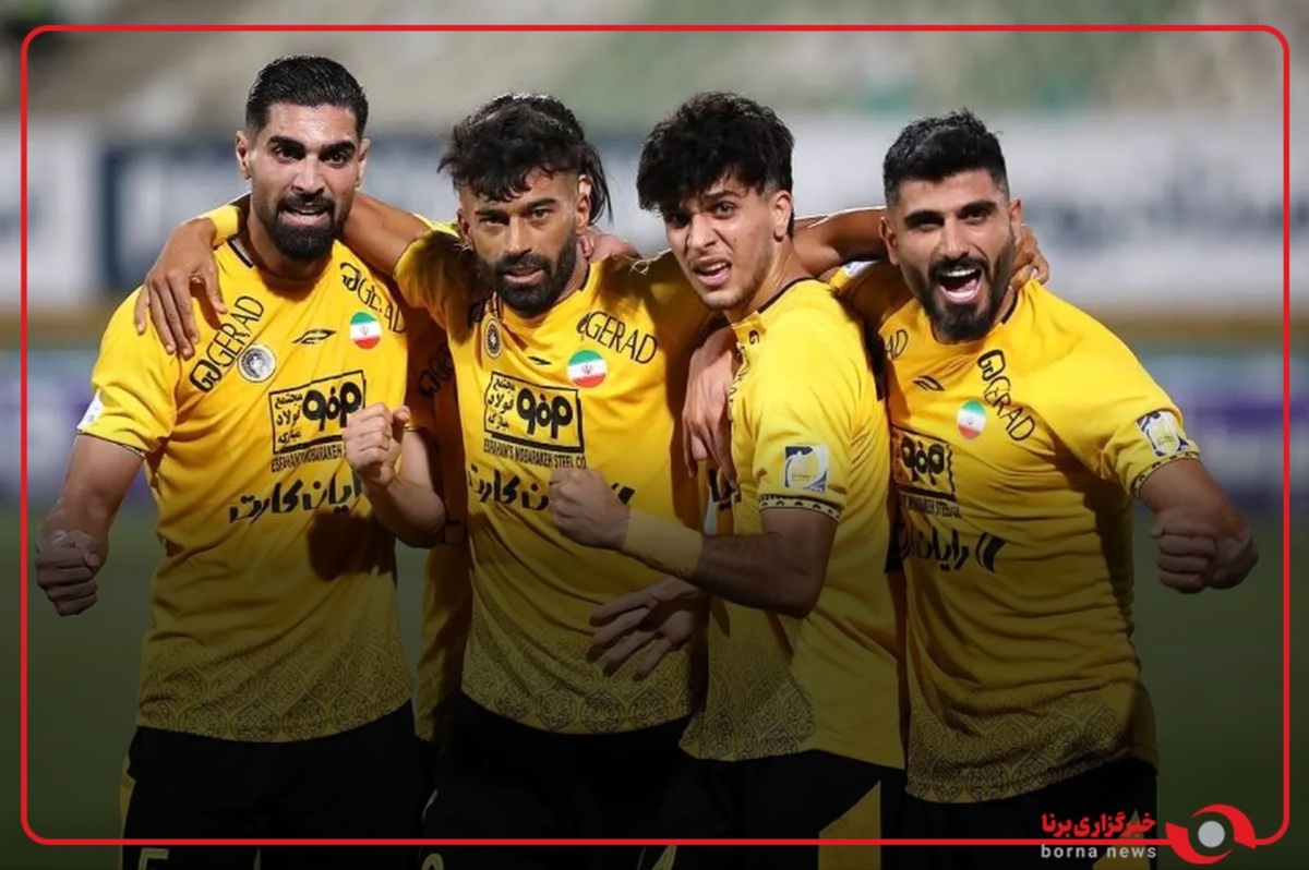 گل اول سپاهان توسط رامین رضاییان در دقیقه 37