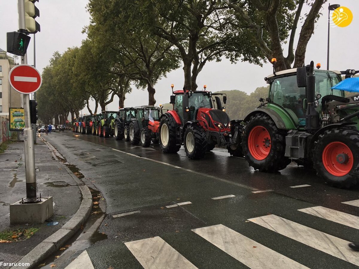 کشاورزان فرانسوی باز هم تظاهرات کردند