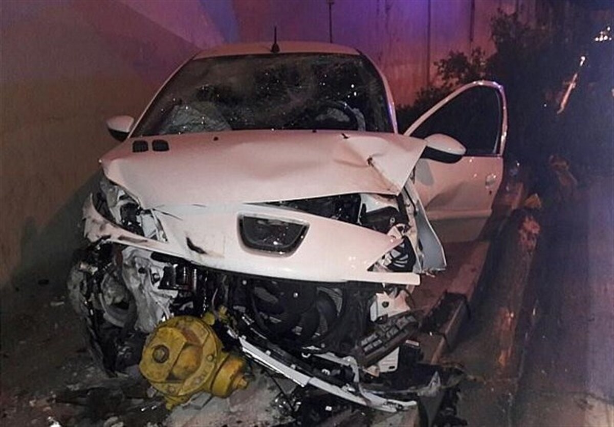 واژگونی خودروی پژو ۲۰۷ به دلیل عدم توجه به جلو در بجنورد