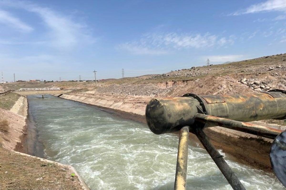 رها سازی آب سد طالقان در کانال آبیاری دشت قزوین