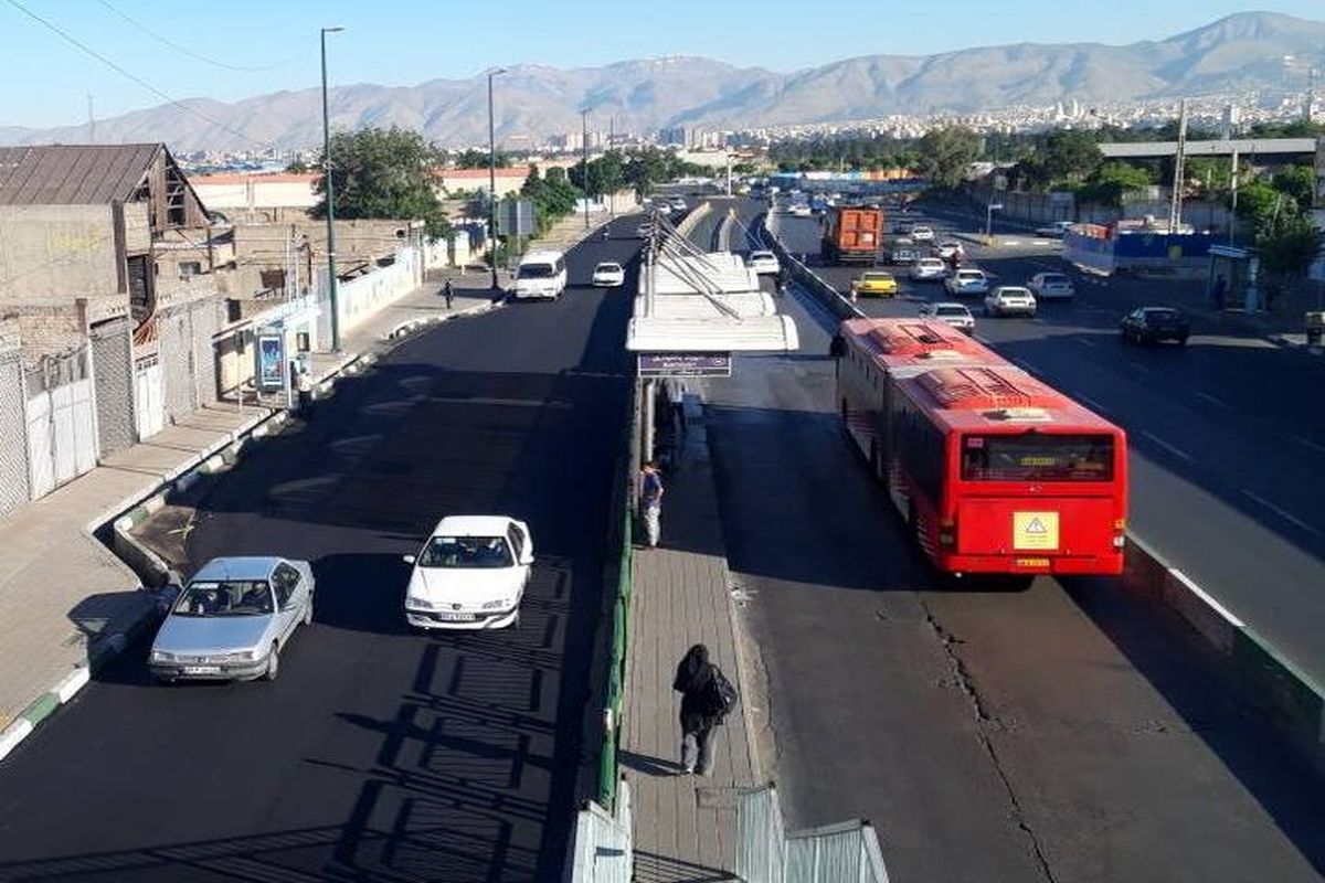 مسیر اتوبوس های تندرو بزرگراه سعیدی بهسازی شد