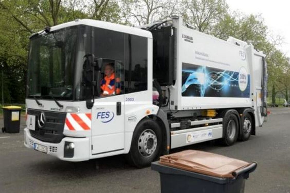 تامین انرژی کامیون‌های حملِ زباله از سوزاندن زباله‌ها