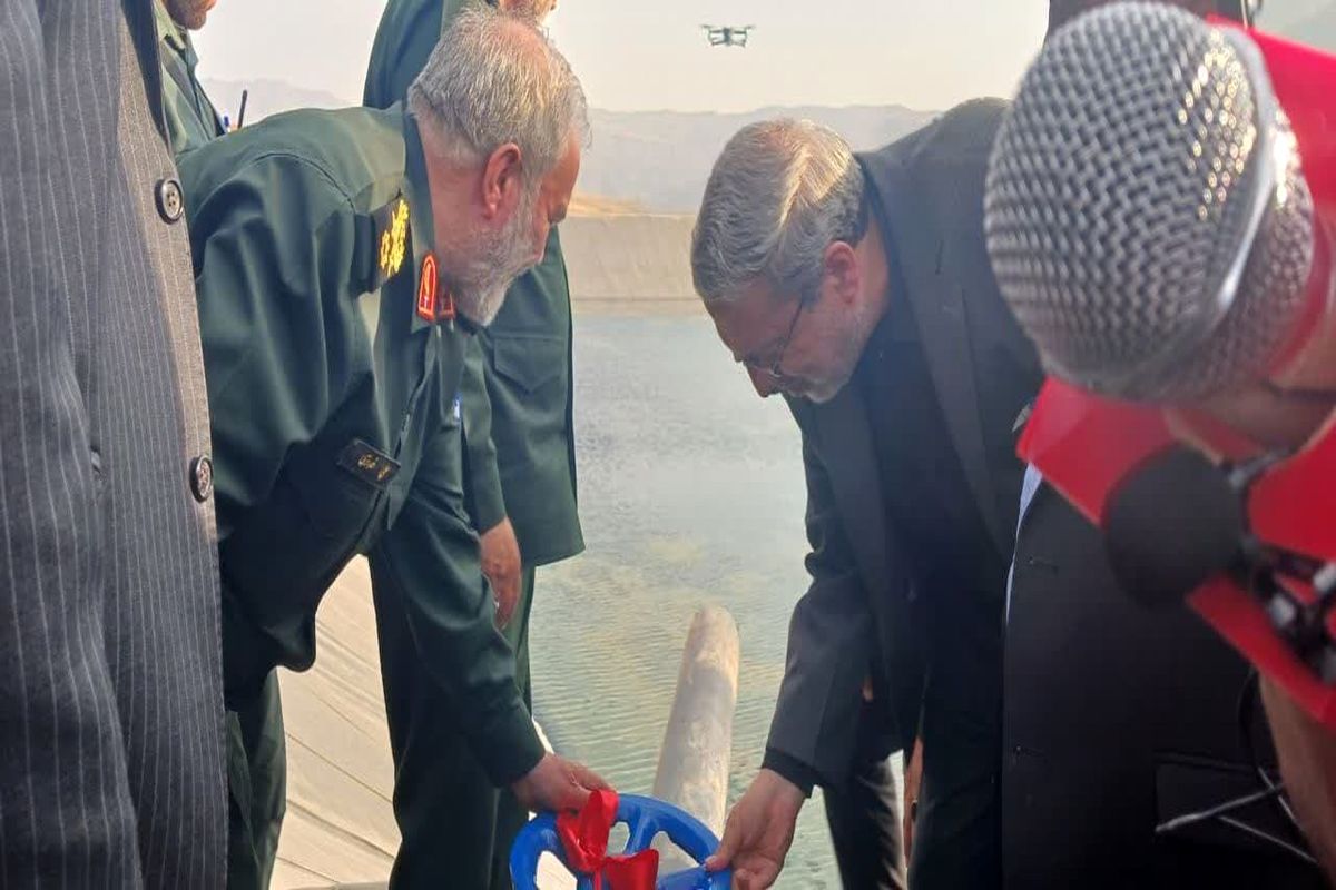 استخر ذخیره آب کشاورزی معیشتی در الموت شرقی قزوین به بهره برداری رسید