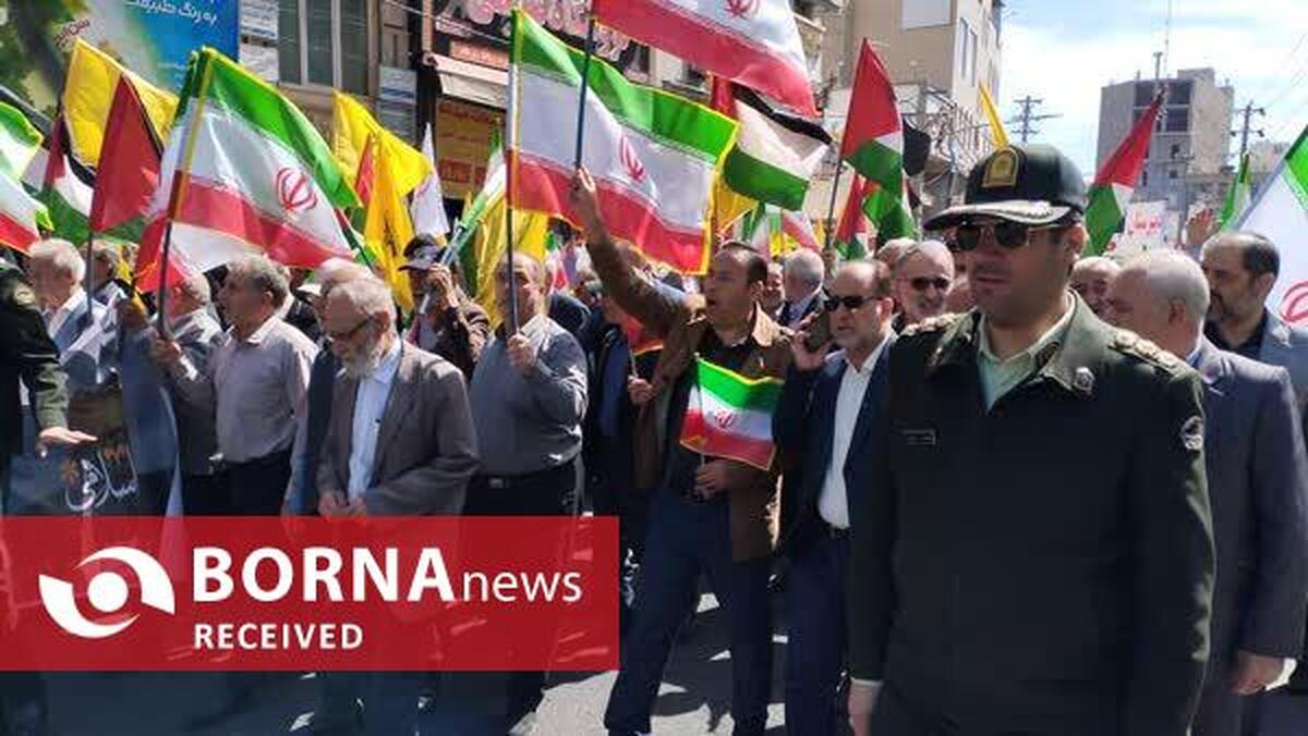 خروش مردم قدس در روز قدس