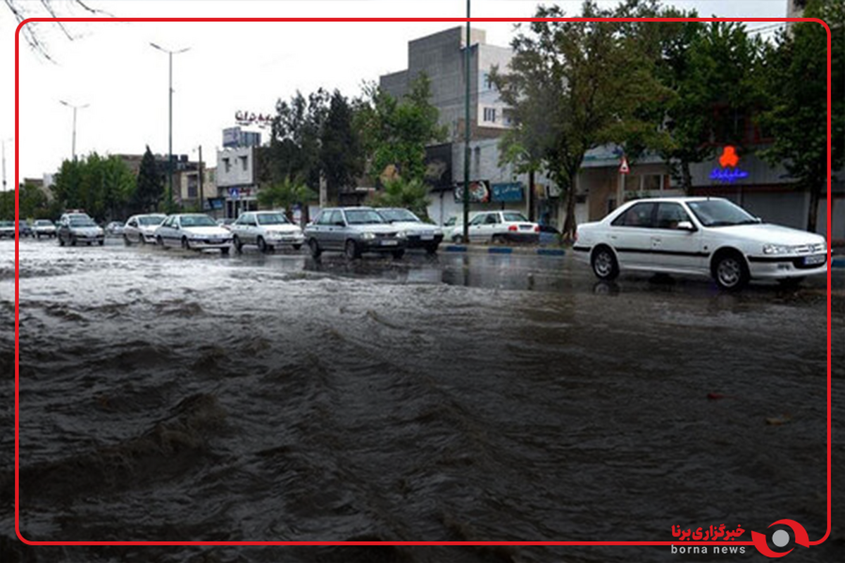 بارش شدید باران در شیراز