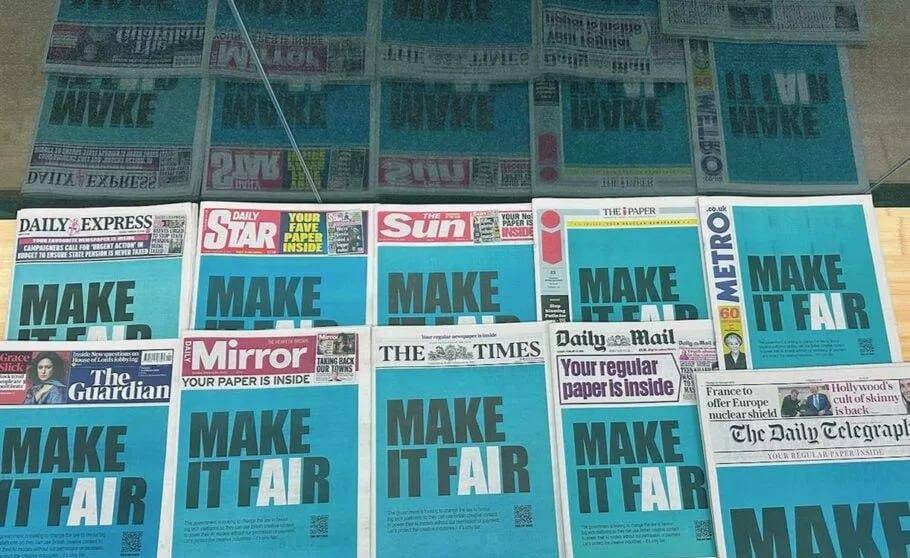 روزنامه‌های بریتانیا علیه هوش مصنوعی متحد شدند