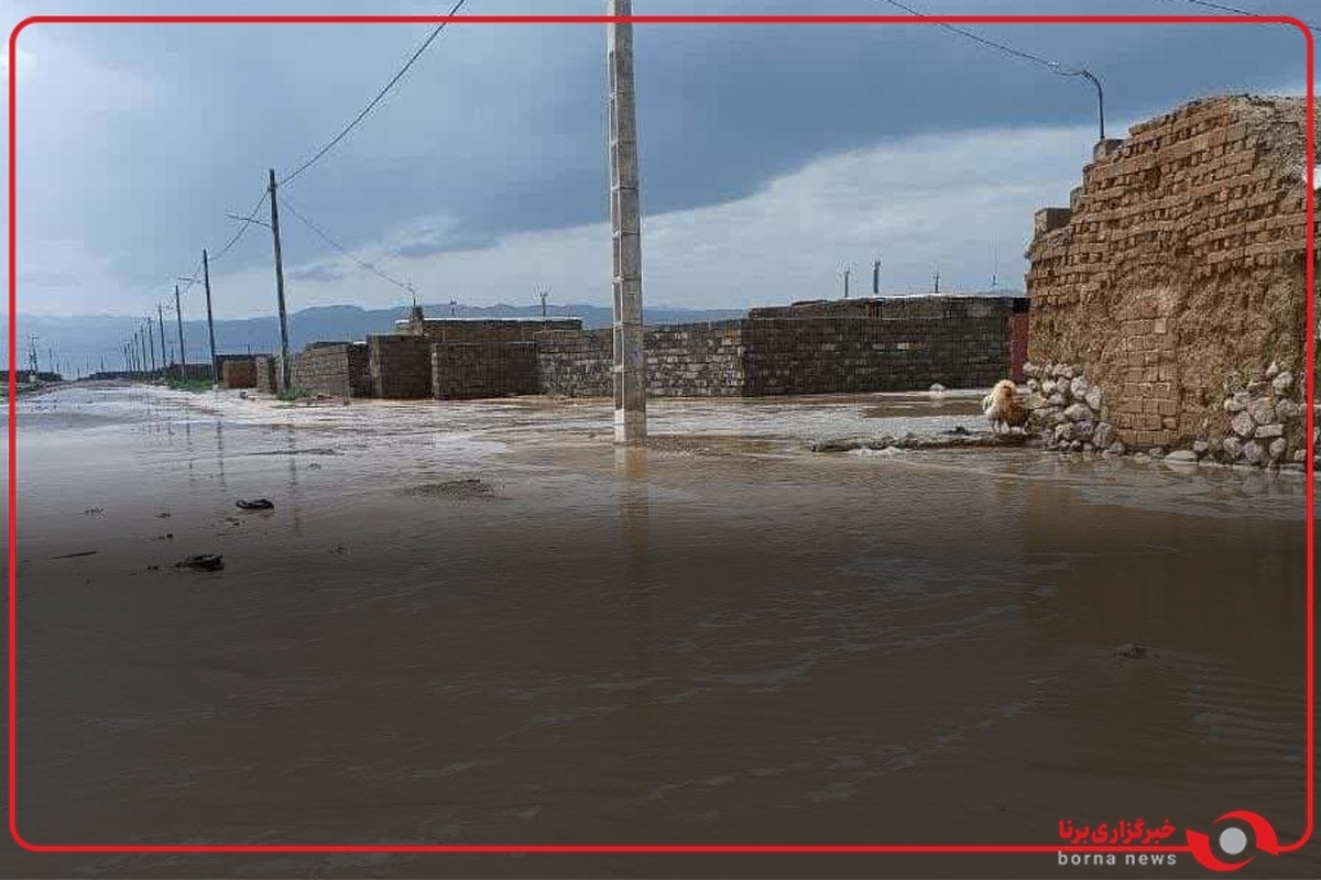 بارش شدید باران و جاری شدن سیلاب در حاجی‌آباد خراسان جنوبی