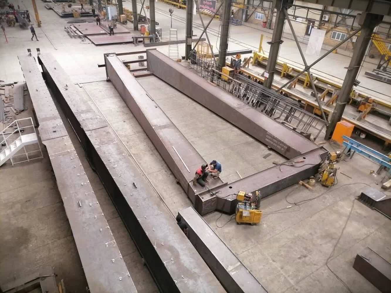 ساخت جرثقیل کارگاهی ۵۰ تنی توسط شرکت شکوفا صنعت پویا