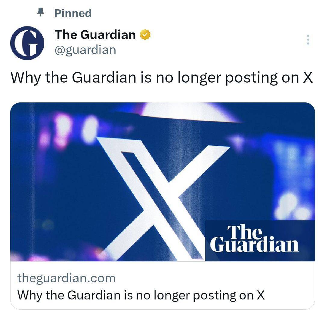 روزنامه گاردین ایکس را تحریم کرد!