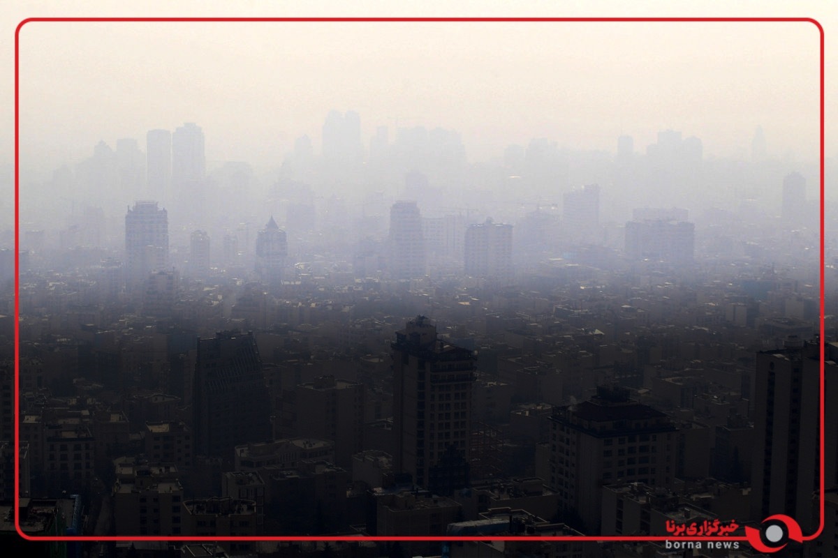 تصاوير هوايى از  شدت آلودگى هوا در تهران