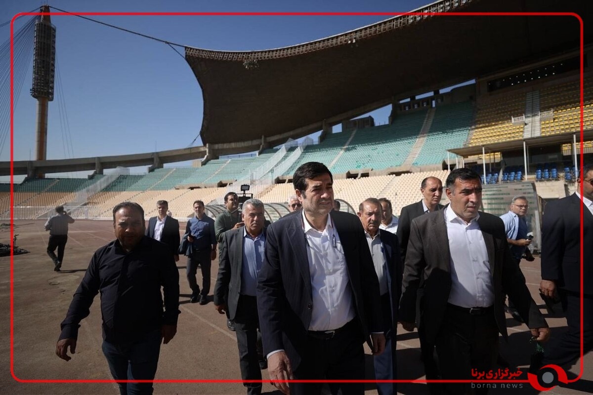 بازدید وزیر ورزش و جوانان از استادیوم فوتبال مجموعه ورزشی تختی شهر اسفراین