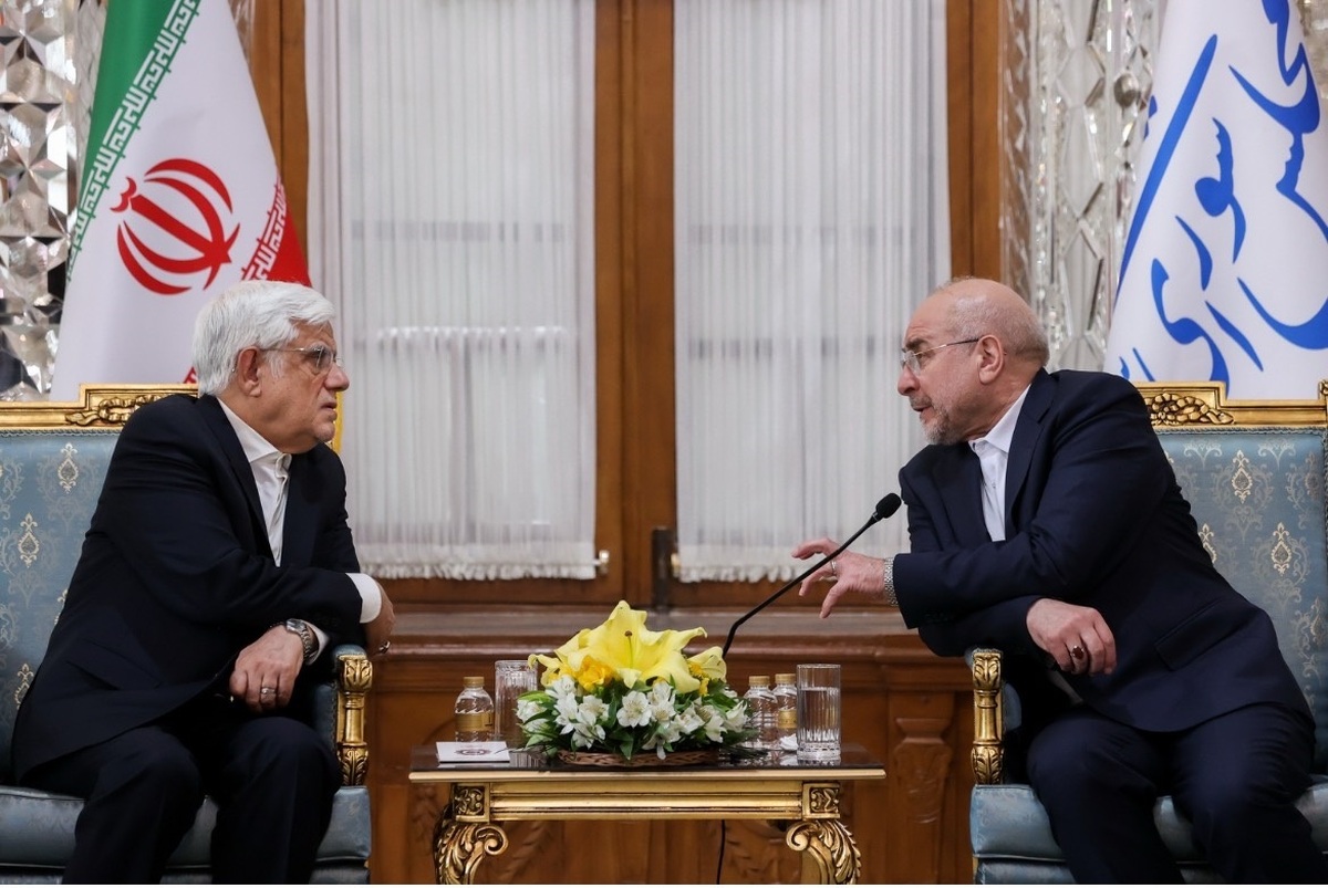 دیدار نوروزی معاون اول رئیس‌جمهور با رئیس مجلس شورای اسلامی