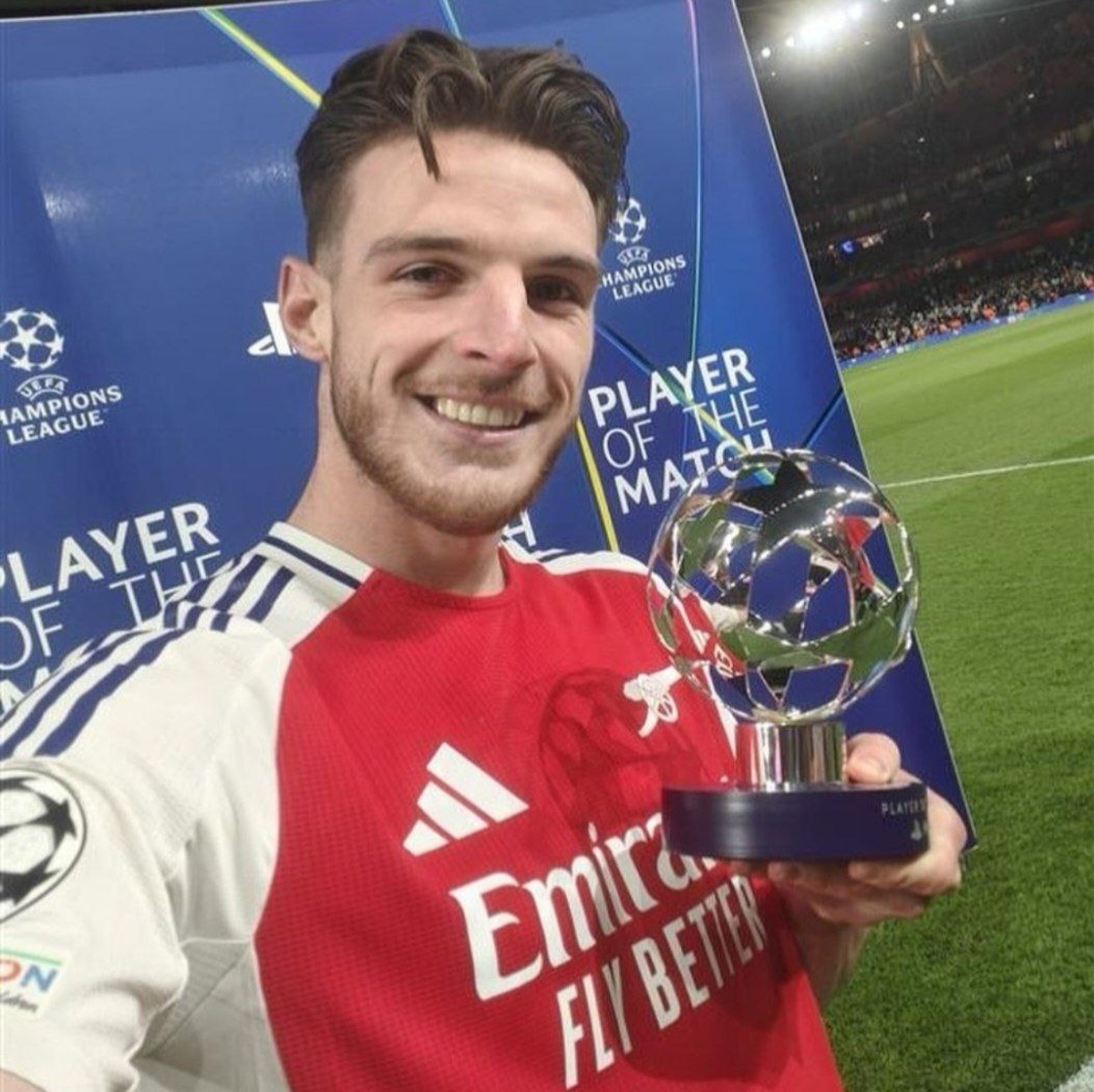 رایس بهترین بازیکن دور رفت یک‌چهارم نهایی لیگ قهرمانان اروپا شد